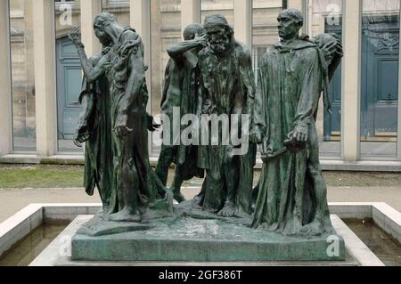 Auguste Rodin (1840-1917). Sculpteur français. Les Burghers de Calais,1885-1895. Bronze. Jardin de sculptures. Musée Rodin. Paris. France. Banque D'Images