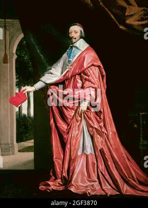 Cardinal Armand Jean du Plessis (1585-1642) connu sous le nom de Cardinal de Richelieu. Religieux et homme d'État français. Il était ministre en chef du roi Louis XIII Banque D'Images