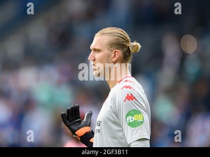 Bochum, Allemagne. 22 août 2021. Goalwart Robin ZENTNER (MZ) Gesture, Gesture football 1. Bundesliga, 2e jour de match, VfL Bochum (BO) - FSV FSV FSV Mainz 05 (MZ) 2: 0, le 08/21/2021 à Bochum/Allemagne. #DFL règlements interdisent toute utilisation de photographies comme séquences d'images et/ou quasi-vidéo # crédit: dpa/Alay Live News Banque D'Images