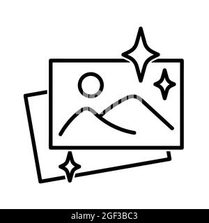 Icône artiste. Pictogramme plat pour toile. Trait. Symbole artistique simple isolé sur fond blanc. Outline vector eps10 Banque D'Images