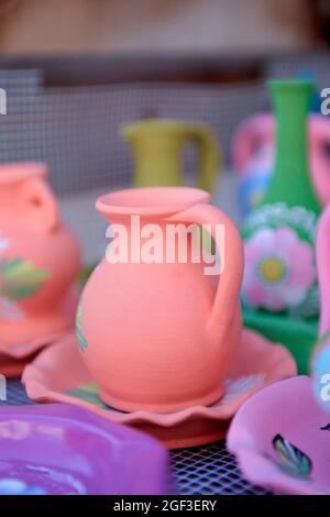 souvenirs de poterie de handamde à vendre en macédoine. Banque D'Images