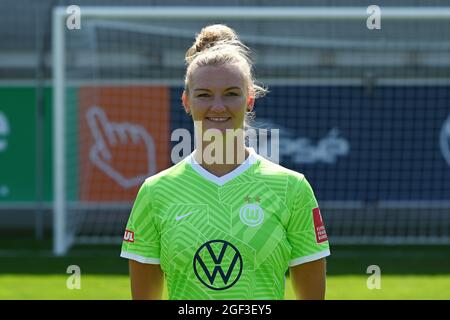 Wolfsburg, Allemagne. 23 août 2021. Football, femmes: Bundesliga, VfL Wolfsburg, présentation de l'équipe au stade AOK. Alexandra Popp. Credit: Swen Pförtner/dpa/Alay Live News Banque D'Images