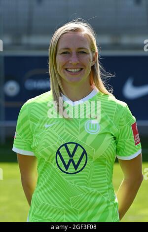 Wolfsburg, Allemagne. 23 août 2021. Football, femmes: Bundesliga, VfL Wolfsburg, présentation de l'équipe au stade AOK. Pauline Bremer. Credit: Swen Pförtner/dpa/Alay Live News Banque D'Images