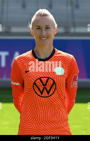 Wolfsburg, Allemagne. 23 août 2021. Football, femmes: Bundesliga, VfL Wolfsburg, présentation de l'équipe au stade AOK. Katarzyna Kiedrzynek. Credit: Swen Pförtner/dpa/Alay Live News Banque D'Images