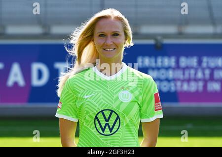 Wolfsburg, Allemagne. 23 août 2021. Football, femmes: Bundesliga, VfL Wolfsburg, présentation de l'équipe au stade AOK. Knaak Turid. Credit: Swen Pförtner/dpa/Alay Live News Banque D'Images