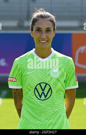 Wolfsburg, Allemagne. 23 août 2021. Football, femmes: Bundesliga, VfL Wolfsburg, présentation de l'équipe au stade AOK. Sara Doorsoun. Credit: Swen Pförtner/dpa/Alay Live News Banque D'Images