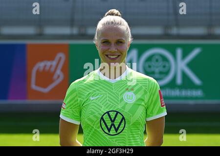 Wolfsburg, Allemagne. 23 août 2021. Football, femmes: Bundesliga, VfL Wolfsburg, présentation de l'équipe au stade AOK. Pia-Sophie Wolter. Credit: Swen Pförtner/dpa/Alay Live News Banque D'Images