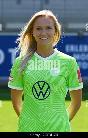 Wolfsburg, Allemagne. 23 août 2021. Football, femmes: Bundesliga, VfL Wolfsburg, présentation de l'équipe au stade AOK. Knaak Turid. Credit: Swen Pförtner/dpa/Alay Live News Banque D'Images