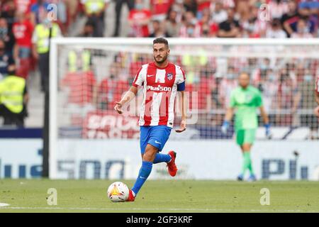 Madrid, Espagne. 22 août 2021. Koke (Atletico) football : Espagnol 'la Liga Santander' match entre le Club Atletico de Madrid 1-0 Elche CF à l'Estadio Wanda Metropolitano à Madrid, Espagne . Crédit: Mutsu Kawamori/AFLO/Alay Live News Banque D'Images