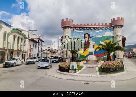 LOJA, EQUATEUR - 15 JUIN 2015 : monument de Simon Bolivar à Loja, Equateur Banque D'Images