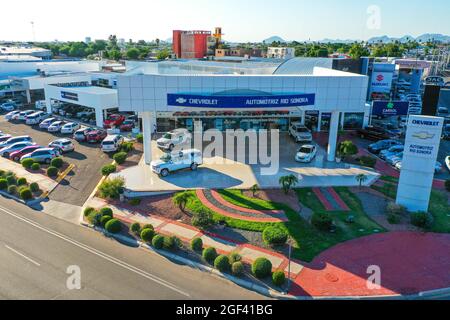 Agence automobile de Chevrolet, automobile Rio Sonora, vente de voitures à Paseo Río Sonora ou Vado del Rio Sonora. Hermosillo, Mexique. (Photo par Luis Gutierrez / Norte Banque D'Images