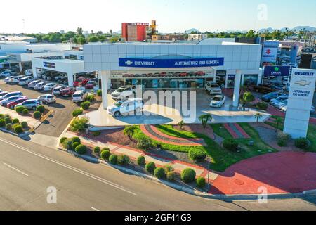 Agence automobile de Chevrolet, automobile Rio Sonora, vente de voitures à Paseo Río Sonora ou Vado del Rio Sonora. Hermosillo, Mexique. (Photo par Luis Gutierrez / Norte Banque D'Images