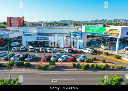 Agence automobile de Chevrolet, automobile Rio Sonora, vente de voitures à Paseo Río Sonora ou Vado del Rio Sonora. Hermosillo, Mexique. (Photo par Luis Gutierrez / Norte Banque D'Images