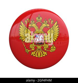 Russie blason badge, broche de nationalité 3d rendu Banque D'Images