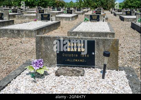 L’ancien camp de concentration du Vernet est aujourd’hui le Mémorial National des camps d’International en France, c’est-à-dire le mémorial national de la France. Banque D'Images