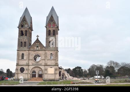 IMMERRATH, ALLEMAGNE - 08 janvier 2018 : la cathédrale Saint-Lambertus d'Immerrath, Allemagne Banque D'Images