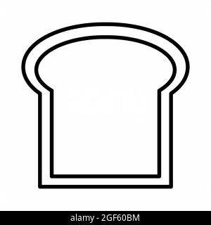 Icône vecteur de toast - style de ligne - illustration simple, contour modifiable, modèle vectoriel, idéal pour les tirages, les posters, publicités, annonceme Illustration de Vecteur