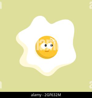Émoticone avec illustrations vectorielles de jeu de caractères d'œuf de dessin animé Illustration de Vecteur