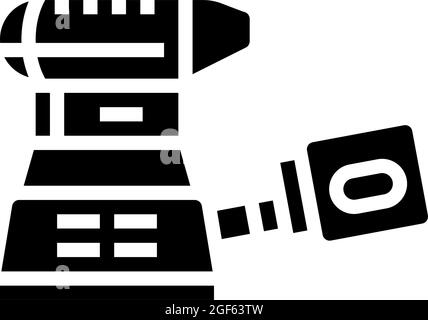 illustration du vecteur d'icône de glyphe de l'outil de ponceuse orbitale Illustration de Vecteur