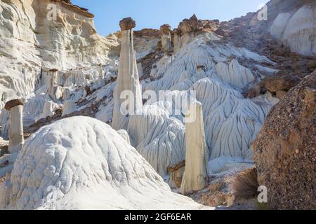 Des hoodoos inhabituels Wahweap dans l'Utah, aux États-Unis Banque D'Images