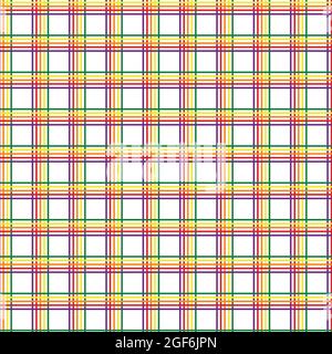 Motif vectoriel sans couture motif décoratif de couleur LGBTQ+. Conception textile en cage, pour l'impression, la décoration, l'intérieur, la couture, couvertures, tissus Illustration de Vecteur