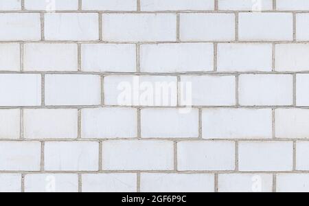 Texture sans couture en brique blanche. Fond de texture de mur en béton blanc. Banque D'Images