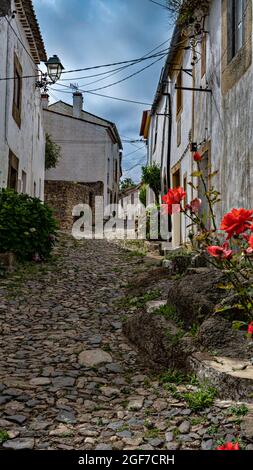 Rues de Castelo de vide, Alto Alentejo, Portugal. Banque D'Images