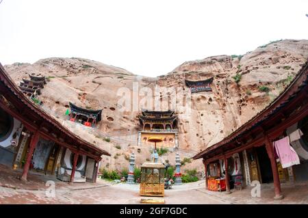 Belle pagode dans la montagne province de Xian Chine Banque D'Images