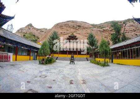 Belle pagode dans la montagne province de Xian Chine Banque D'Images