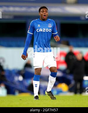 Photo du dossier datée du 24-01-2021 de Thierry Small d'Everton. Date de publication : le mardi 24 août 2021. Banque D'Images