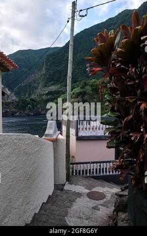 Seixal Village, côté nord de l'île de Madère Banque D'Images