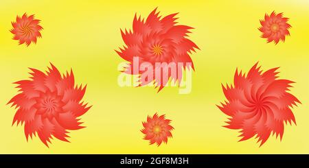 Fleurs vectorielles plantes naturelles fleur flocons de neige décoration abstrait arrière-plan icônes bannière objet papier peint motif illustration vectorielle sans couture Illustration de Vecteur