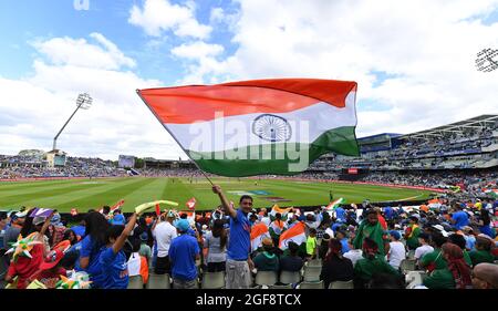 Supporters indiens de cricket Inde / Bangladesh Trophée des champions de la CPI 15/06/2017 Banque D'Images