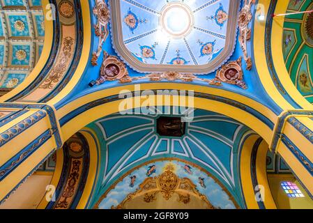 Décoration de plafond Cathédrale notre-Dame de l'Assomption à Santiago de Cuba, Cuba Banque D'Images