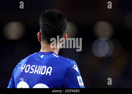 Gênes, Italie, le 23 août 2021. Maya Yoshida de UC Sampdoria pendant la série UN match à Luigi Ferraris, Gênes. Le crédit photo devrait se lire: Jonathan Moscrop / Sportimage Banque D'Images