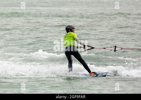 British Kitesurf Freestyle Cameweek-end, Ramsgate, 21 et 22 août 2021. Banque D'Images