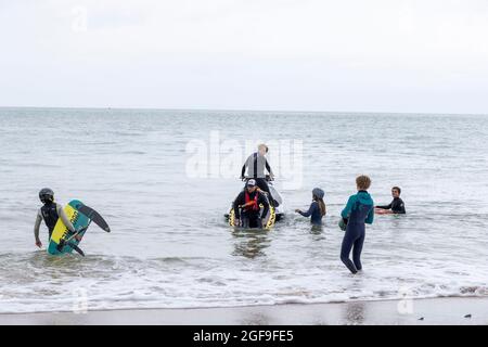 British Kitesurf Freestyle Cameweek-end, Ramsgate, 21 et 22 août 2021. Banque D'Images
