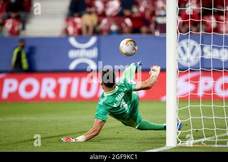 Pampelune, Espagne. 23 août 2021. Matías Dituro (gardien de but; RC Celta) en action pendant le match espagnol de la Liga Santander entre CA Osasuna et RC Celta au stade de Sadar.(final Score; CA Osasuna 0:0 RC Celta) Credit: SOPA Images Limited/Alay Live News Banque D'Images