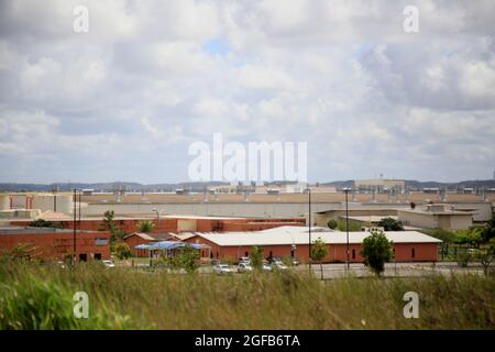 camacari, bahia, brésil - 24 août 2021 : vue d'ensemble de l'usine Ford dans le pôle industriel de la ville de Camacari. Banque D'Images