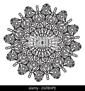 Mandala abstrait motif floral conception de la décoration orientale géométrique méditation illustration fond Illustration de Vecteur