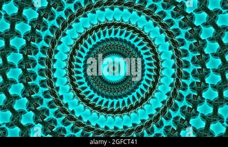 Kaléidoscope d'étoile de néphrite profonde. Abstrait tendance décoratif sans couture motif d'éléments géométriques dans des tons de néphrite. Formes géométriques Jade Banque D'Images