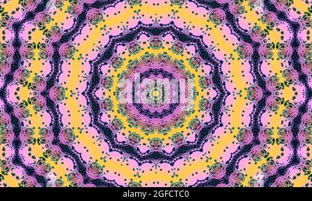 Arrière-plan Kaléidoscope rose pastel, motif abstrait - motifs minimalistes pour la décoration, l'art mural, l'impression de toile, et plus encore. Banque D'Images