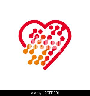 design moderne du logo de soins cardiaques vecteur santé symbole médical illustration Illustration de Vecteur
