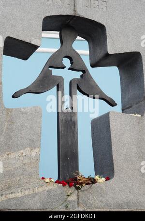 Un mémorial Holodomor sur la place Mykhailivska à Kiev, en Ukraine, pour commémorer les victimes du génocide ukrainien de la famine (Holodomor) en 1932-1933. Banque D'Images