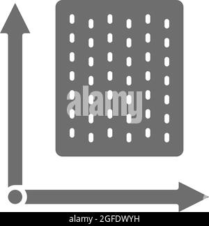 Matelas flexible, matériau élastique, icône gris confort. Illustration de Vecteur