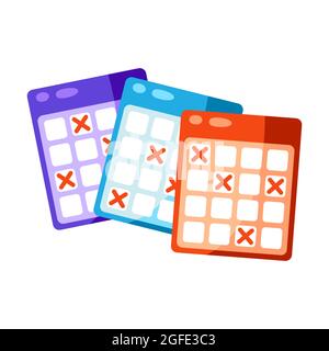 Bingo cards illustration. Icon for online games. Illustration de Vecteur