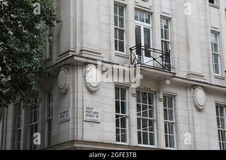 Great Portland Street dans la ville de Westminster Banque D'Images