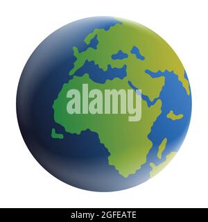Icône de terre isolée. Illustration du vecteur de terre. Illustration vectorielle à motif globe plat pour bannière, Web et infographies. Illustration de Vecteur