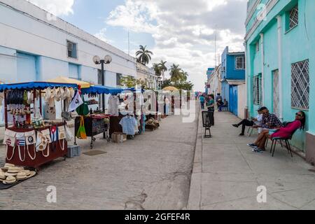 CIENFUEGOS, CUBA - 10 FÉVRIER 2016 marché souvenir à Cienfuegos Cuba Banque D'Images