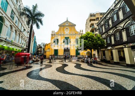 Vue sur l'église Saint-Dominique de Macao Banque D'Images